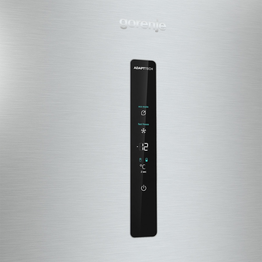 Combina frigorifica GORENJE NRK6192AXL4, NoFrost Plus, 300 l, H 185 cm, Clasa E, inox