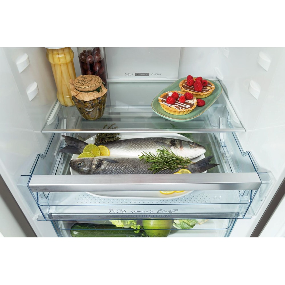 Combina frigorifica GORENJE NRK6192AXL4, NoFrost Plus, 300 l, H 185 cm, Clasa E, inox