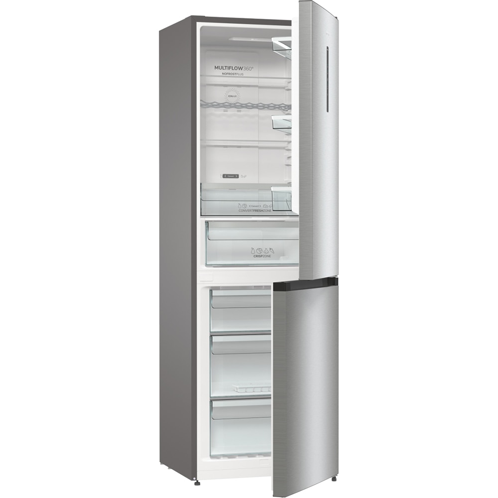 Combina frigorifica GORENJE NRK6192AXL4, NoFrost Plus, 300 l, H 185 cm, Clasa E, inox