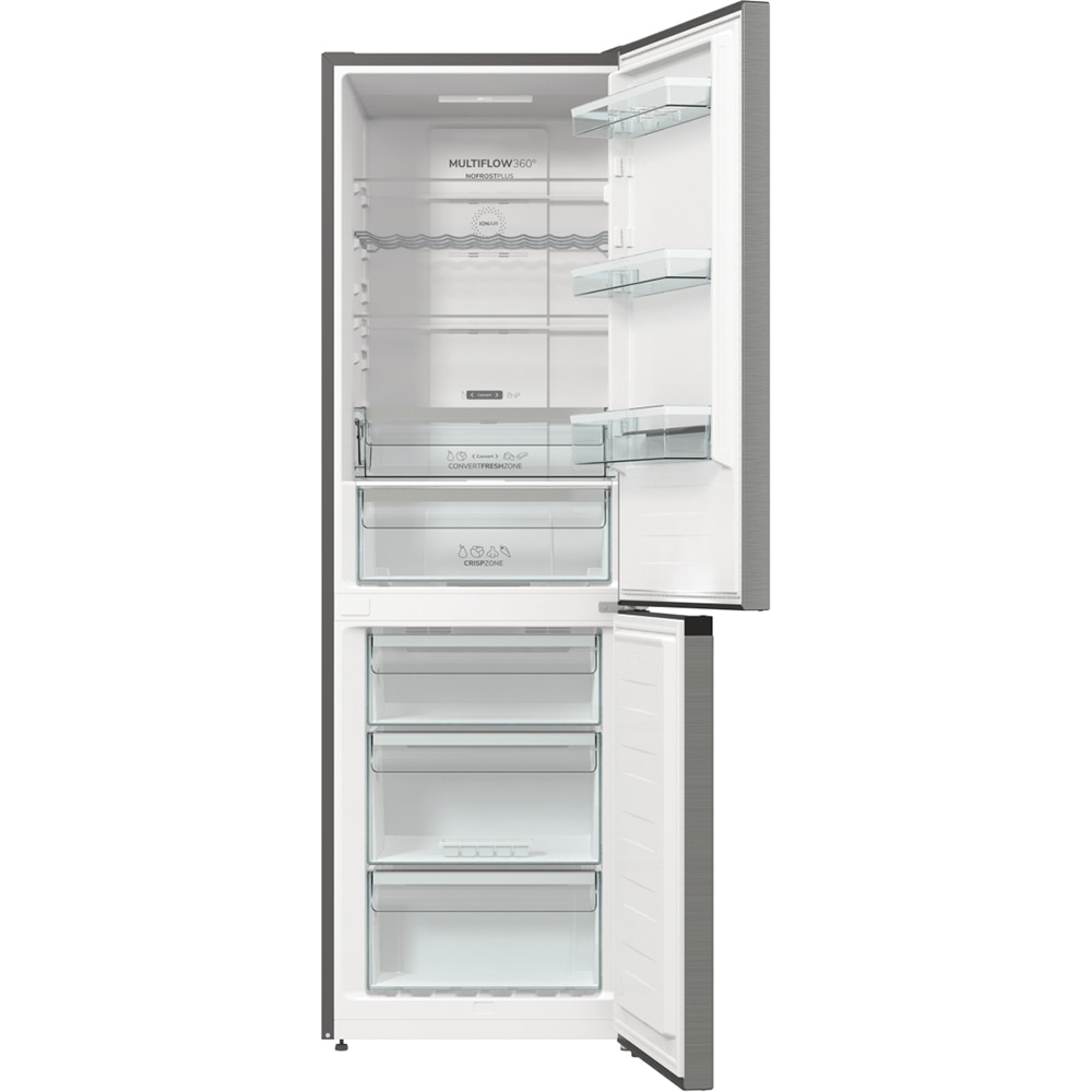 Combina frigorifica GORENJE NRK6192AXL4, NoFrost Plus, 300 l, H 185 cm, Clasa E, inox