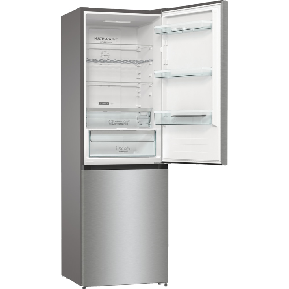 Combina frigorifica GORENJE NRK6192AXL4, NoFrost Plus, 300 l, H 185 cm, Clasa E, inox