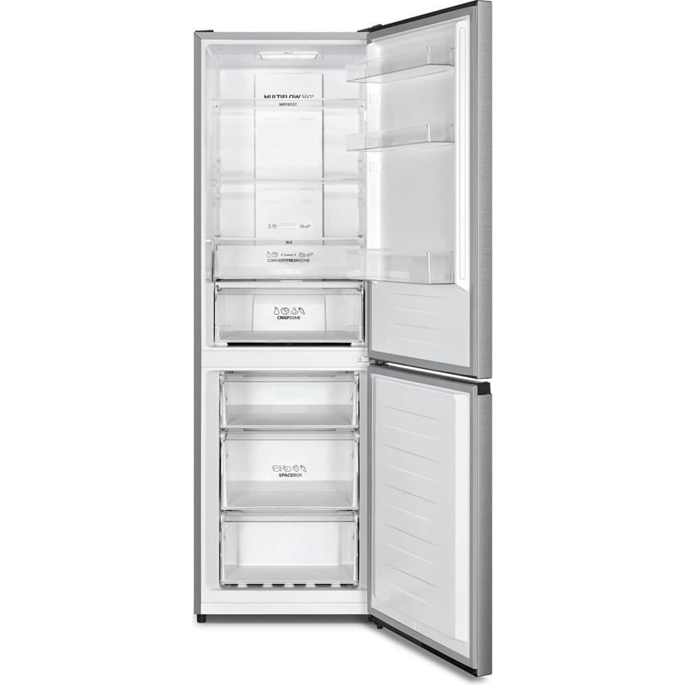 Combina frigorifica GORENJE NRK619CAXL4, No Frost Plus, 304 l, H 186 cm, Clasa C, argintiu