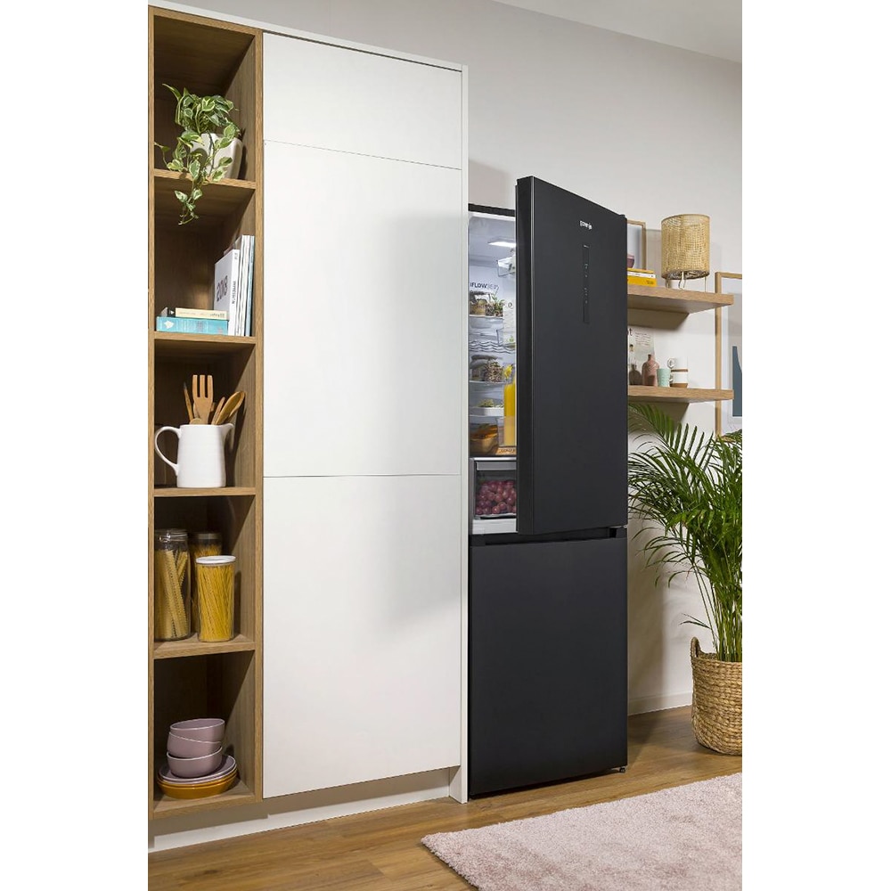 Combina frigorifica GORENJE NRK619EABXL4, No Frost Plus, 300 l, H 185 cm, Clasa E, negru