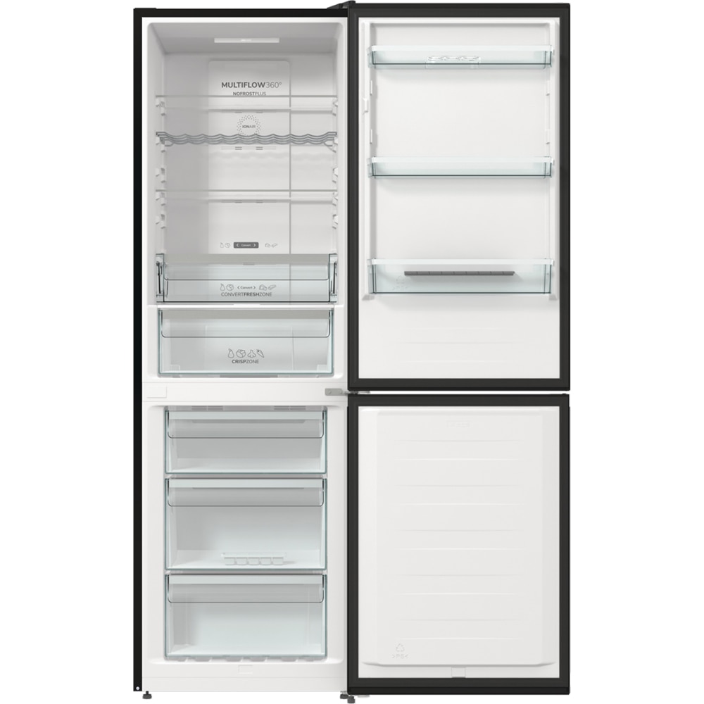 Combina frigorifica GORENJE NRK619EABXL4, No Frost Plus, 300 l, H 185 cm, Clasa E, negru