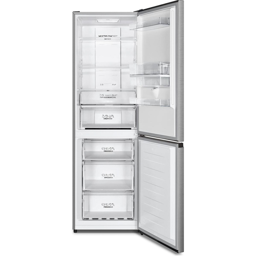 Combina frigorifica GORENJE NRK619EAXL4WD, No Frost Plus, 304 l, H 186 cm, Clasa E, argintiu