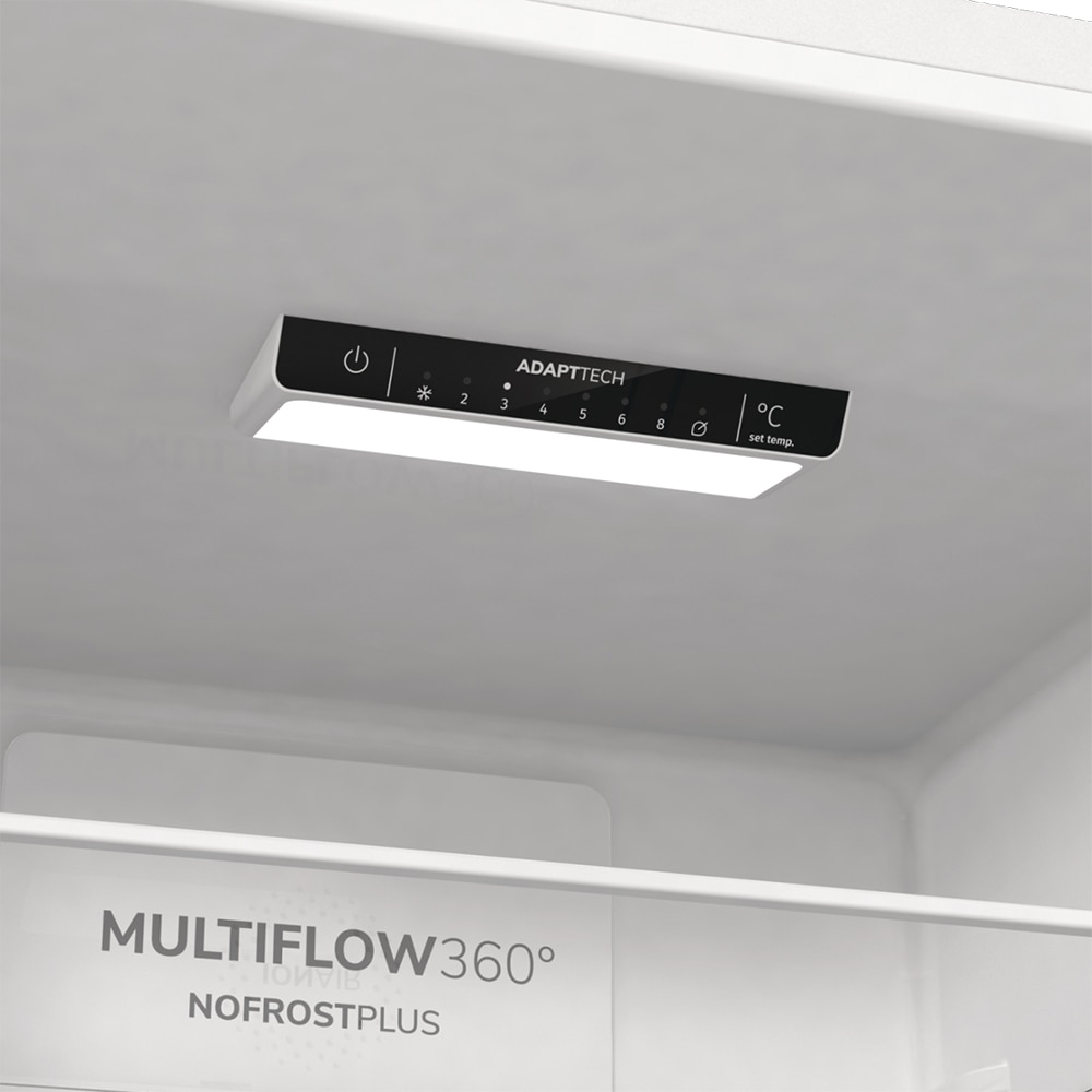 Combina frigorifica GORENJE NRK619EEW4, No Frost, 300 l, H 185 cm, Clasa E, alb