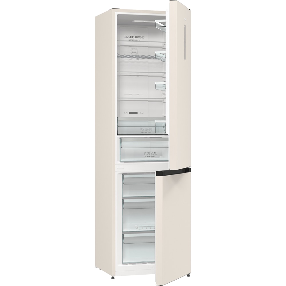 Combina frigorifica GORENJE NRK6202AC4, No Frost Plus, 331 l, H 200 cm, Clasa E, crem