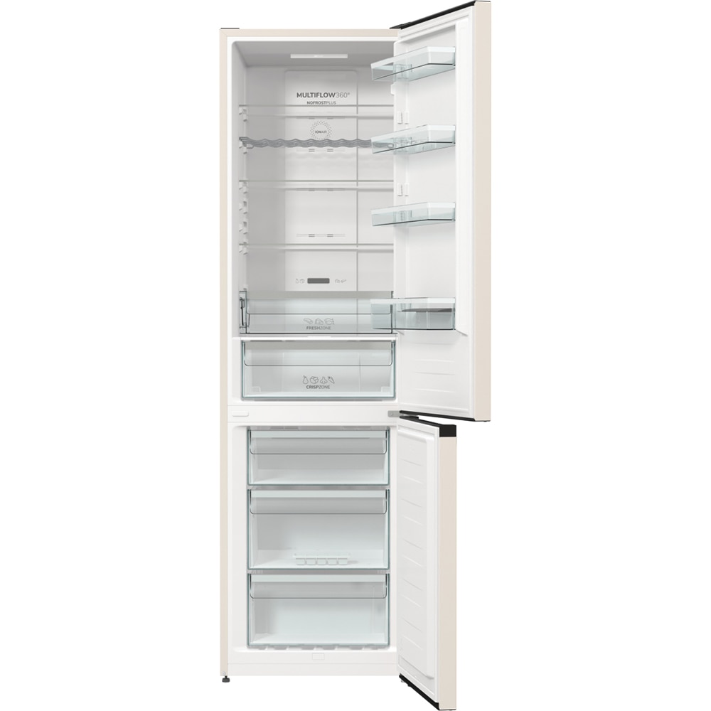 Combina frigorifica GORENJE NRK6202AC4, No Frost Plus, 331 l, H 200 cm, Clasa E, crem