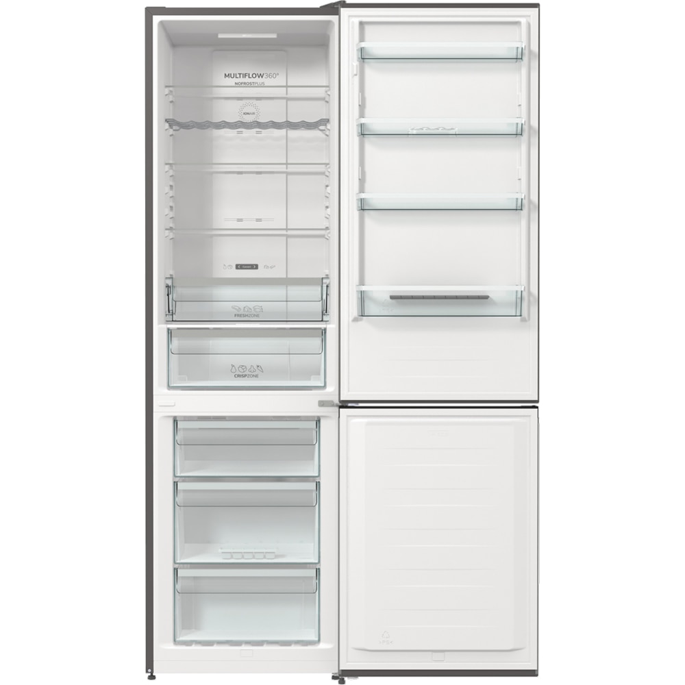 Combina frigorifica GORENJE NRK6202AXL4, No Frost Plus, 331 l, H 200 cm, Clasa E, inox