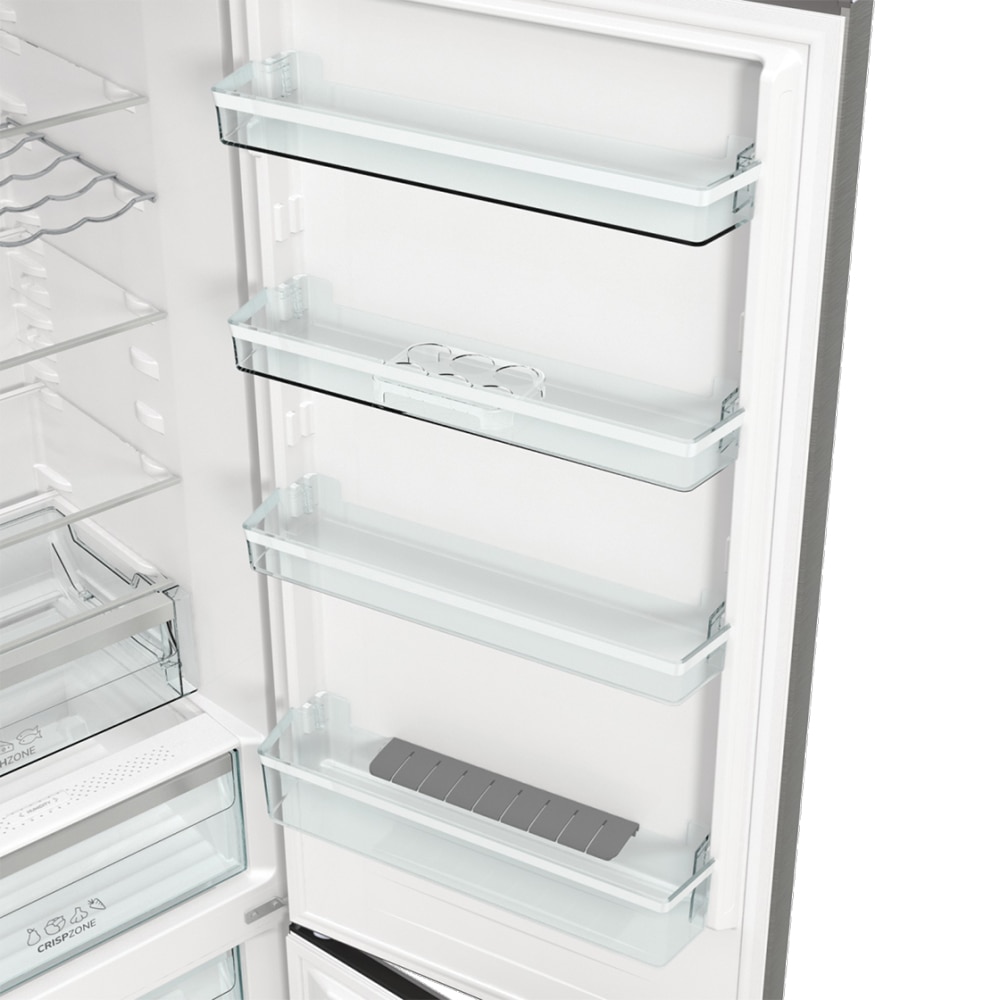 Combina frigorifica GORENJE NRK6202AXL4, No Frost Plus, 331 l, H 200 cm, Clasa E, inox