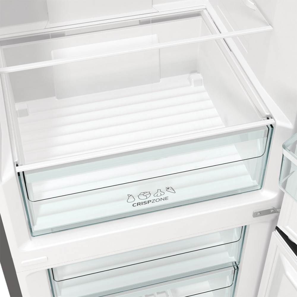 Combina frigorifica GORENJE NRK6202ES4, No Frost Plus, 331 l, H 200 cm, Clasa E, argintiu