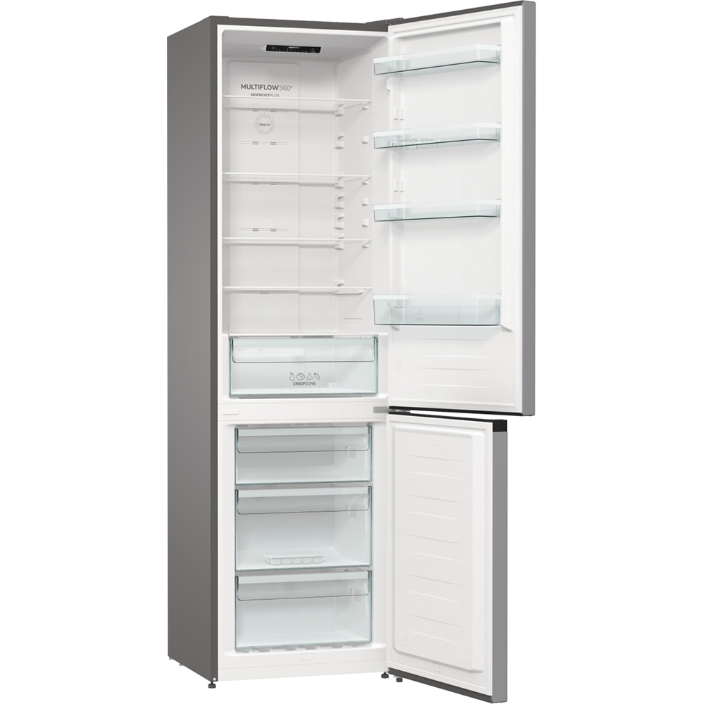 Combina frigorifica GORENJE NRK6202ES4, No Frost Plus, 331 l, H 200 cm, Clasa E, argintiu