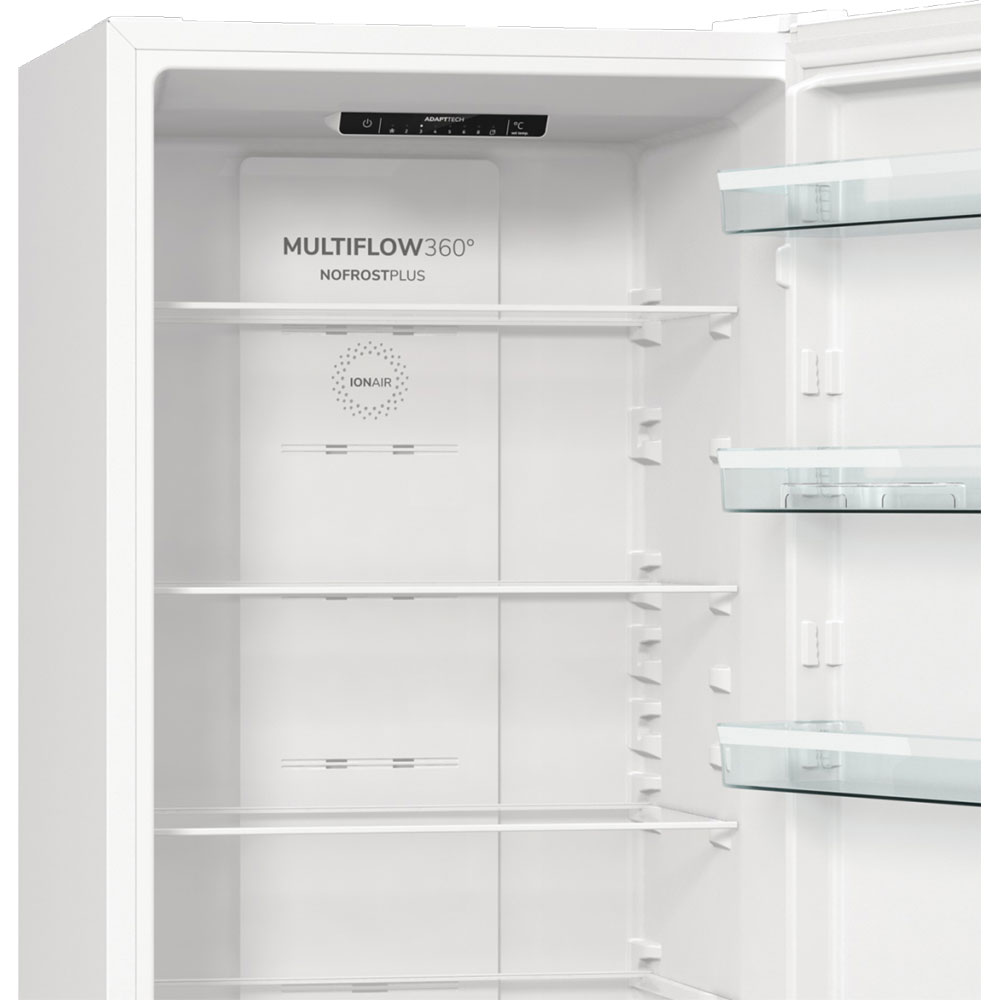 Combina frigorifica GORENJE NRK6202EW4, NoFrost Plus, 331 l, H 200 cm, Clasa E, alb