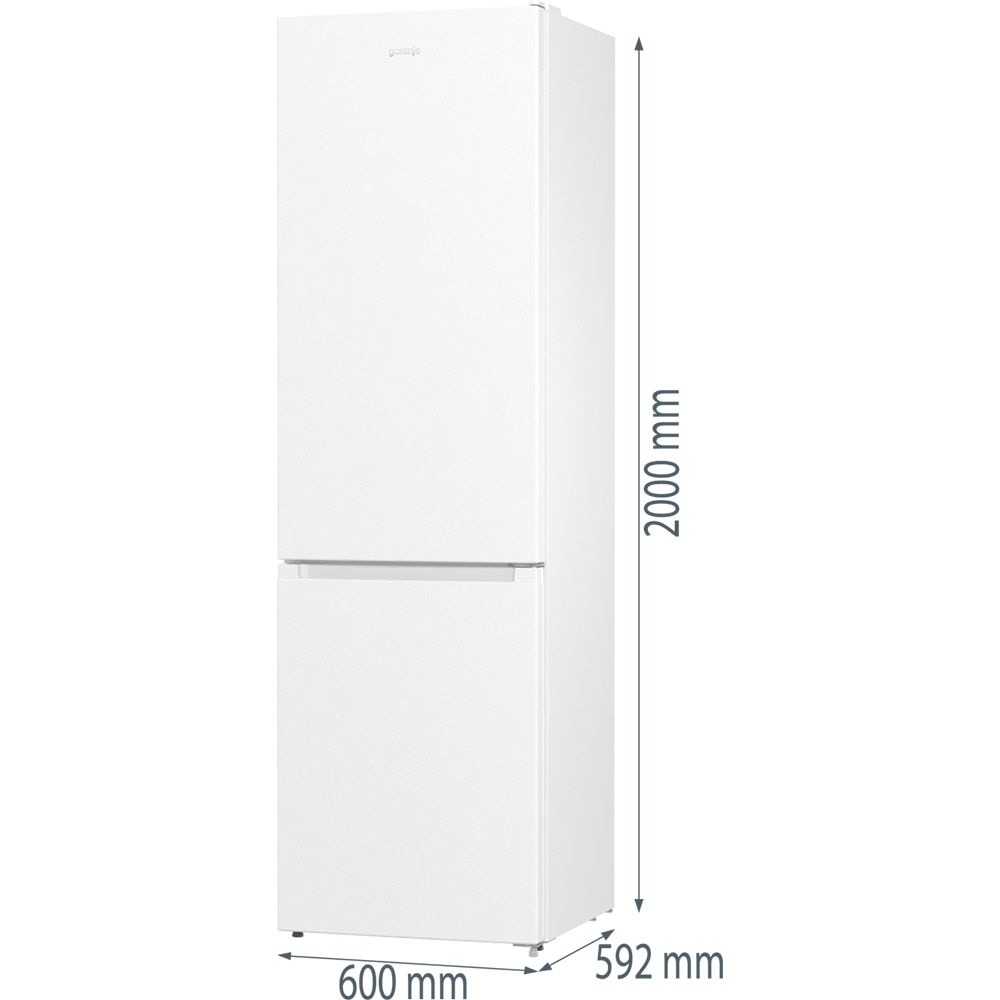 Combina frigorifica GORENJE NRK6202EW4, NoFrost Plus, 331 l, H 200 cm, Clasa E, alb