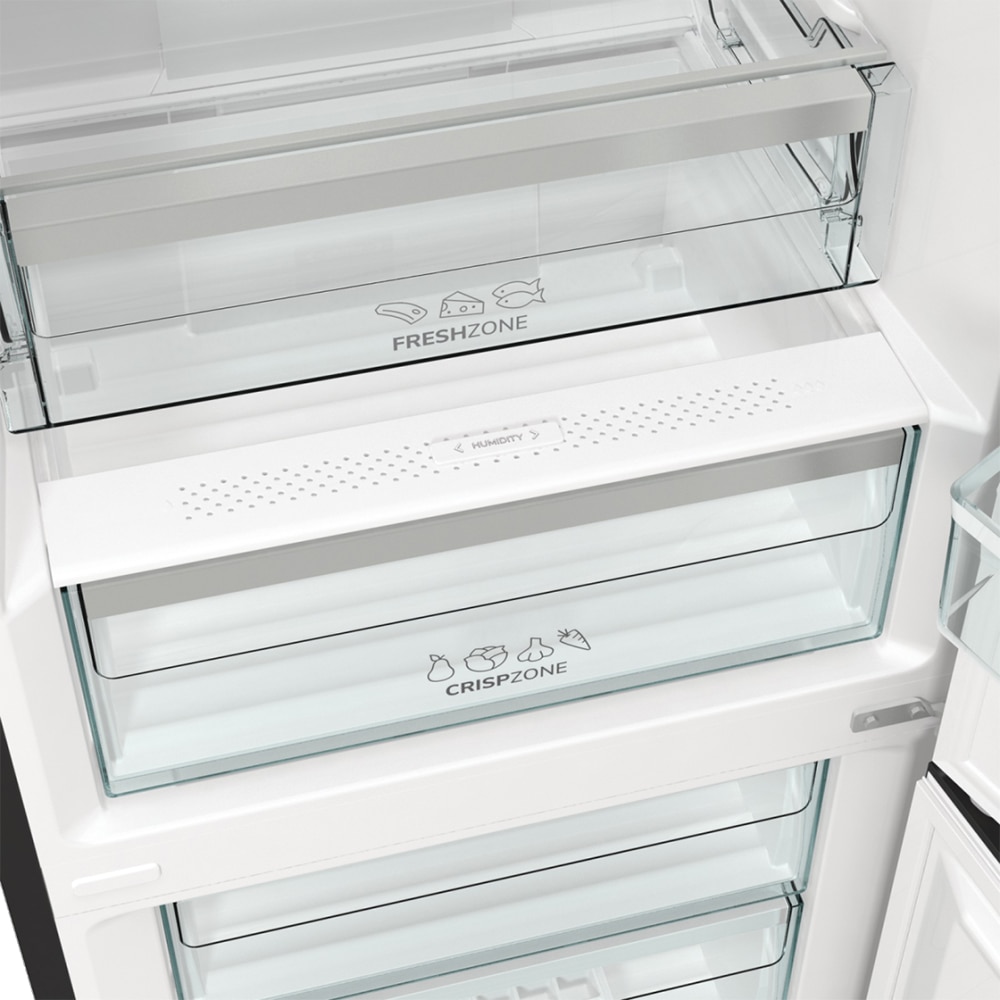 Combina frigorifica GORENJE NRK620EABXL4, No Frost Plus, 331 l, H 200 cm, Clasa E, negru