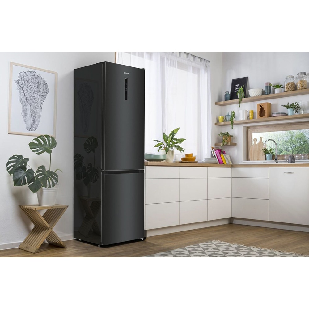 Combina frigorifica GORENJE NRK620EABXL4, No Frost Plus, 331 l, H 200 cm, Clasa E, negru