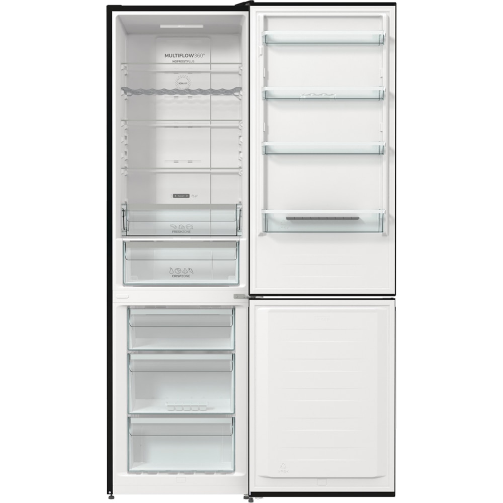 Combina frigorifica GORENJE NRK620EABXL4, No Frost Plus, 331 l, H 200 cm, Clasa E, negru