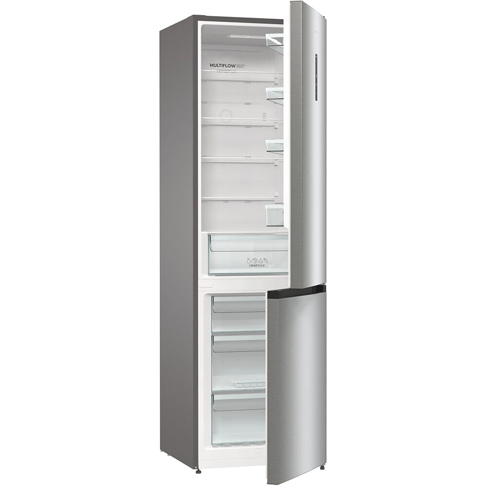 Combina frigorifica GORENJE NRK62CA2XL4, No Frost Plus, 361 l, H 200 cm, Clasa C, argintiu