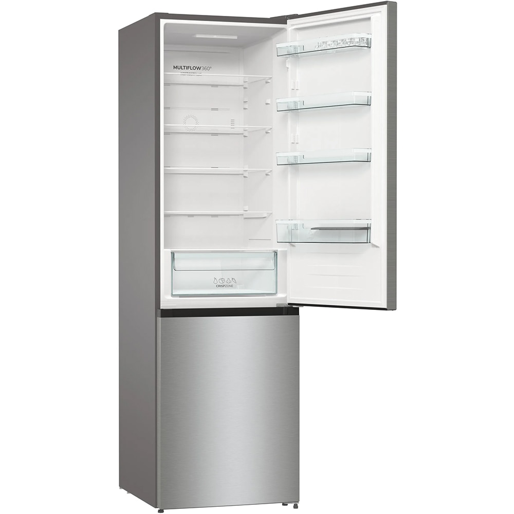 Combina frigorifica GORENJE NRK62CA2XL4, No Frost Plus, 361 l, H 200 cm, Clasa C, argintiu