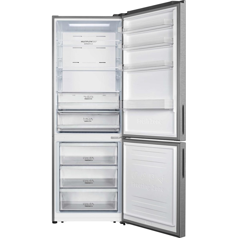 Combina frigorifica GORENJE NRK720EAXL4, No Frost Plus, 495 l, H 200 cm, Clasa E, argintiu
