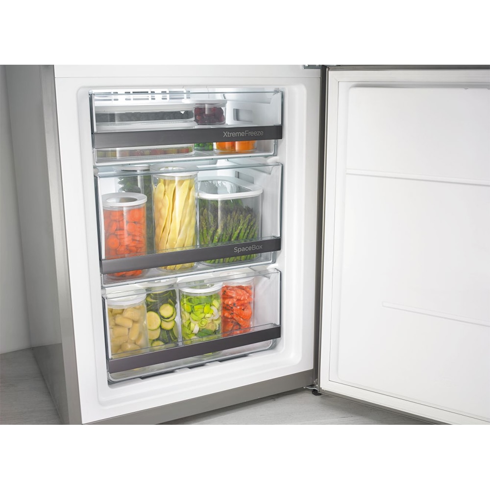 Combina frigorifica GORENJE NRK720EAXL4, No Frost Plus, 495 l, H 200 cm, Clasa E, argintiu