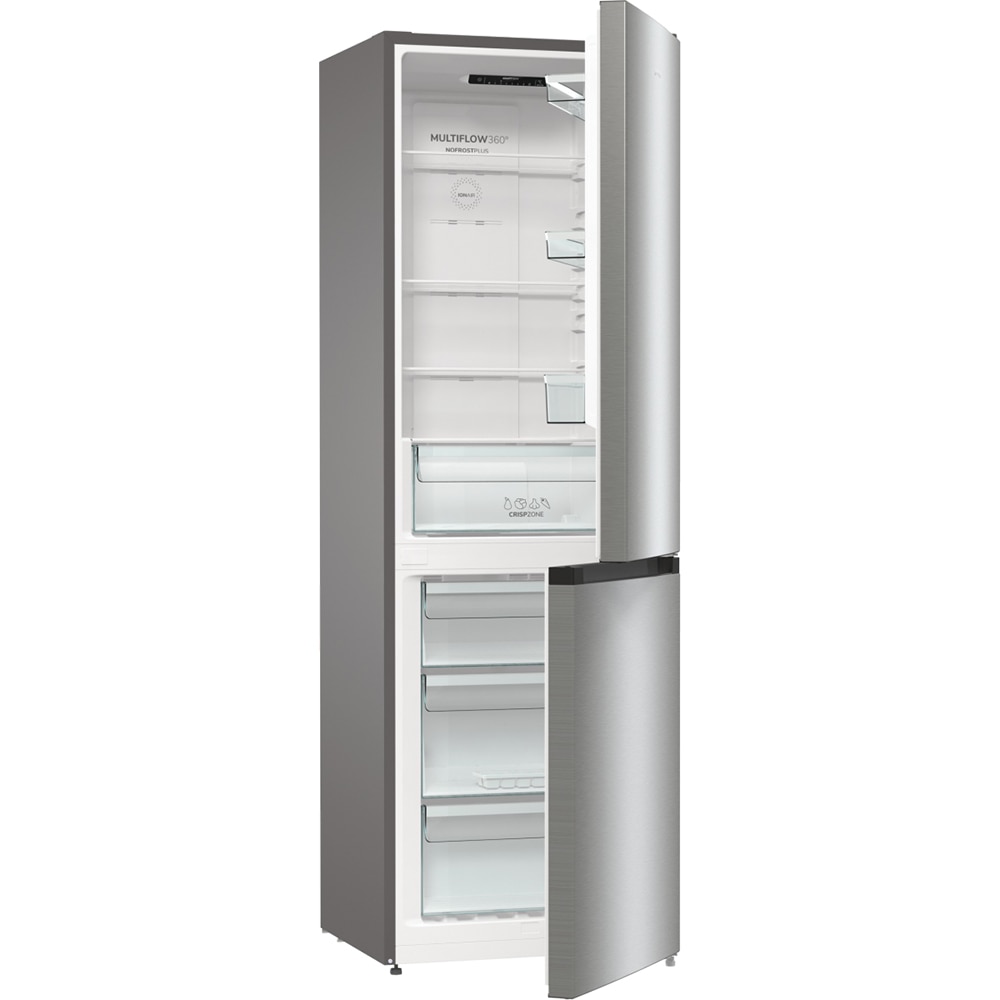 Combina frigorifica GORENJE NRKE62XL, NoFrost Plus, 300 l, H 185 cm, Clasa E, argintiu