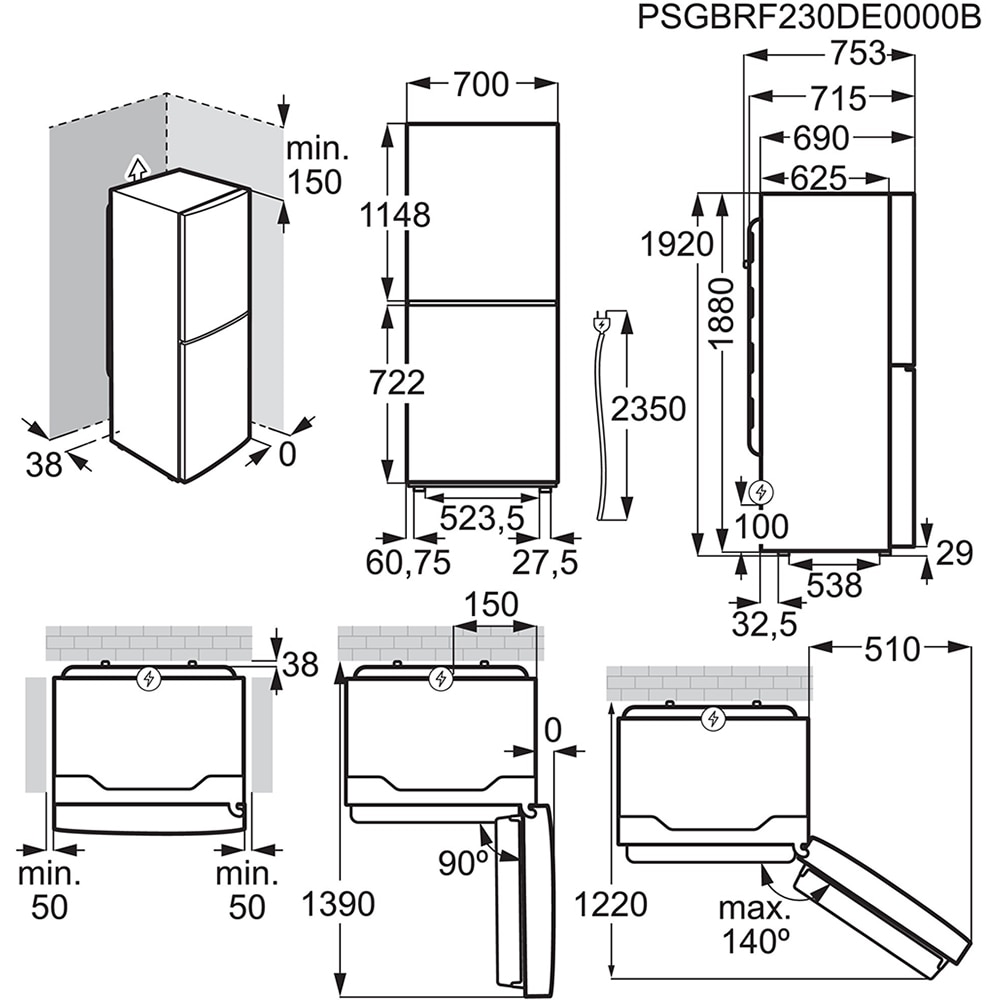 Combina frigorifica AEG ORC6M481EX, No Frost, 481 l, H 192 cm, Clasa E, inox