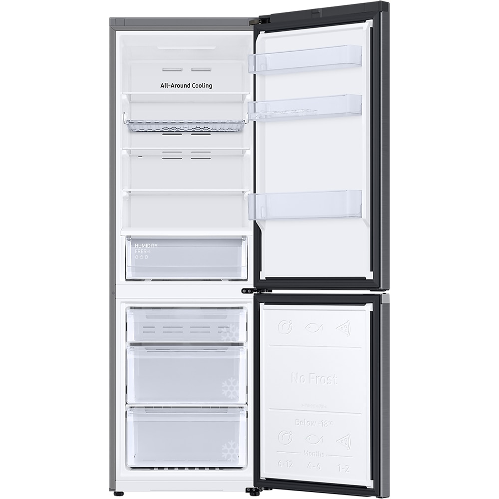 Combina frigorifica SAMSUNG RB34C602CB1/EF, No Frost, 344 l, H 185 cm, Clasa C, All-Around Cooling, negru