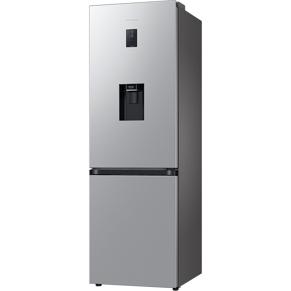 Combina frigorifica SAMSUNG RB34C652ESA/EF, No Frost, 341 l, H 185 cm, Clasa E, Dozator apa, All-Around Cooling, argintiu