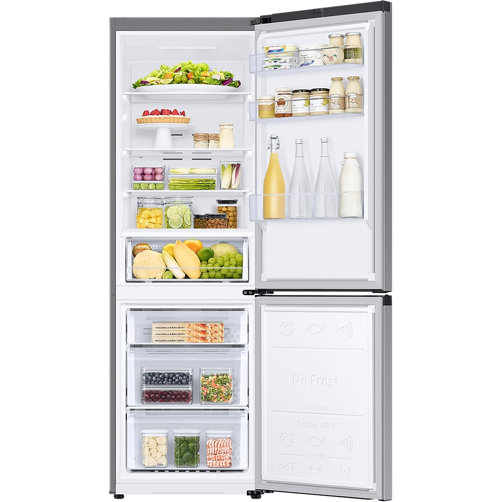 Combina frigorifica SAMSUNG RB34C670ESA/EF, No Frost, 344 l, H 185 cm, Clasa E, All-Around Cooling, inox