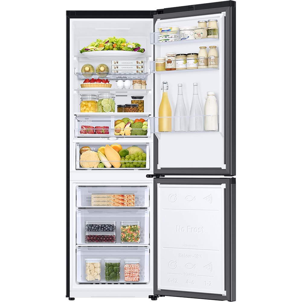 Combina frigorifica SAMSUNG RB34C675EBN/EF, No Frost, 344 l, H 185 cm, Clasa E, Wi-Fi, negru