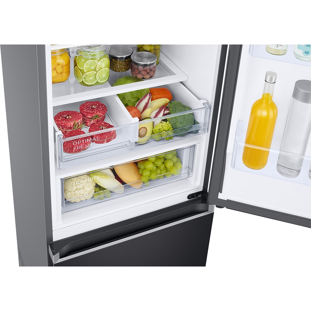 Combina frigorifica SAMSUNG RB38C607AB1/EF, No Frost, 387 l, H 203 cm, Clasa A, Twin Cooling Plus, dark inox