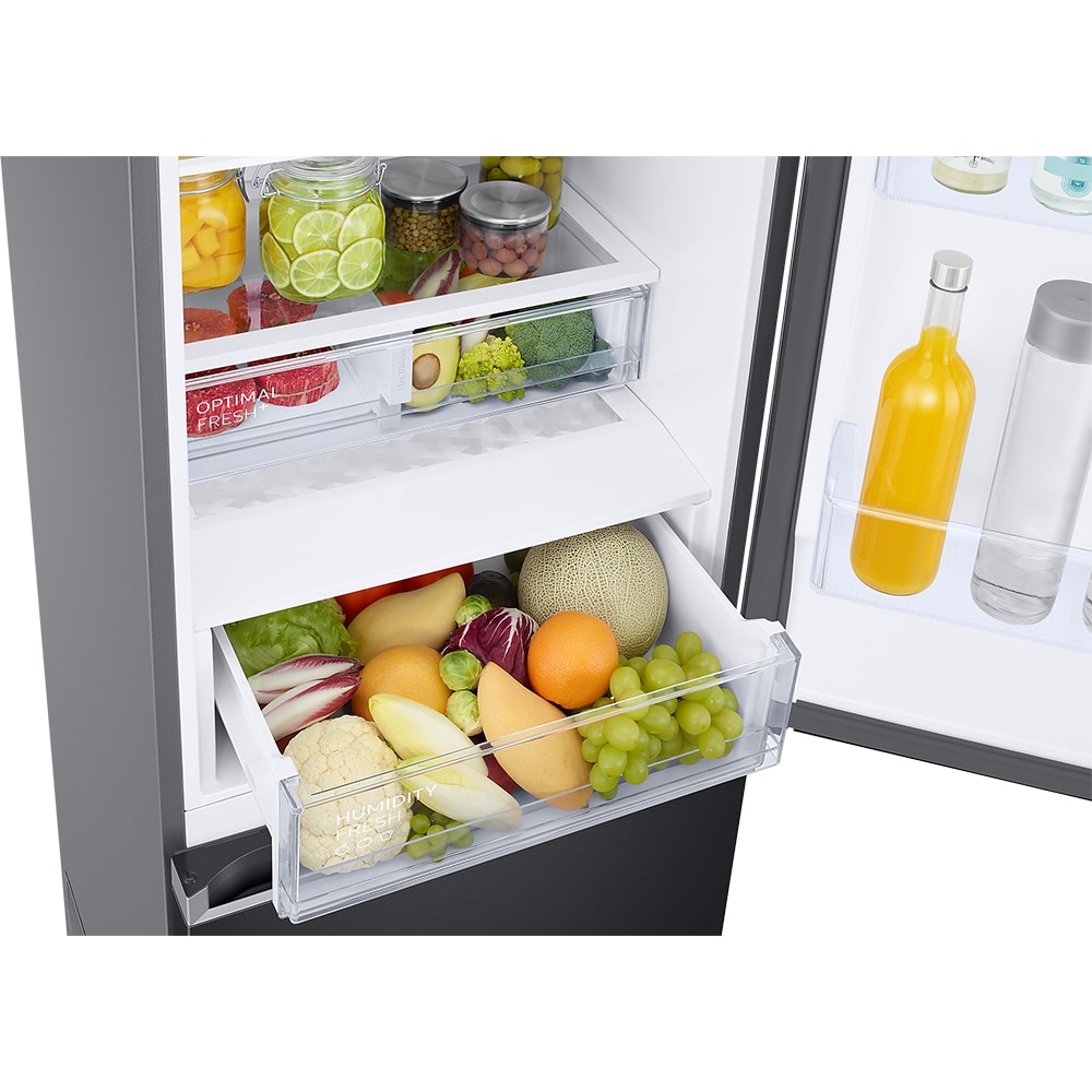 Combina frigorifica SAMSUNG RB38C607AB1/EF, No Frost, 387 l, H 203 cm, Clasa A, Twin Cooling Plus, dark inox