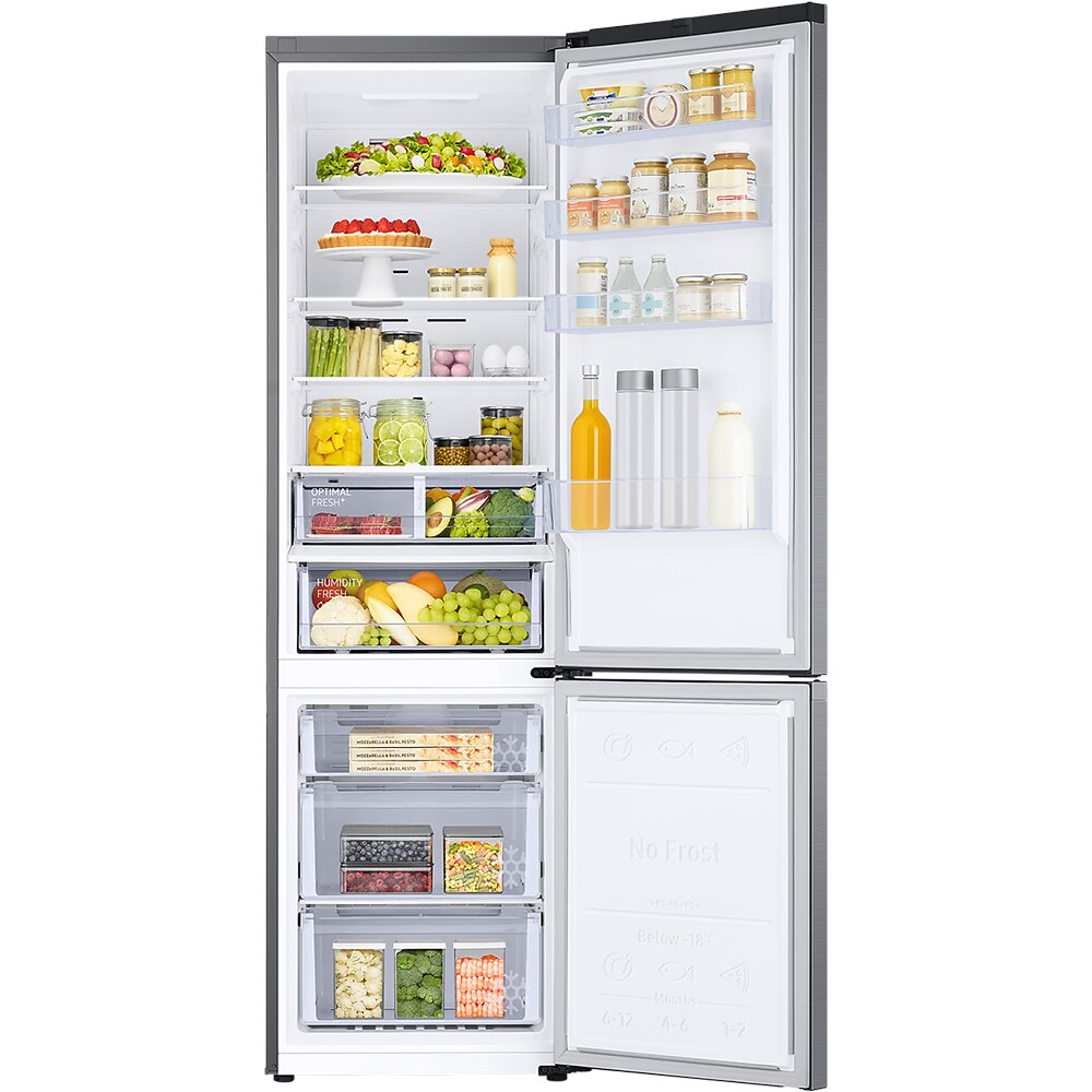 Combina frigorifica SAMSUNG RB38C607AS9/EF, No Frost, 387 l, H 203 cm, Clasa A, Twin Cooling Plus, inox