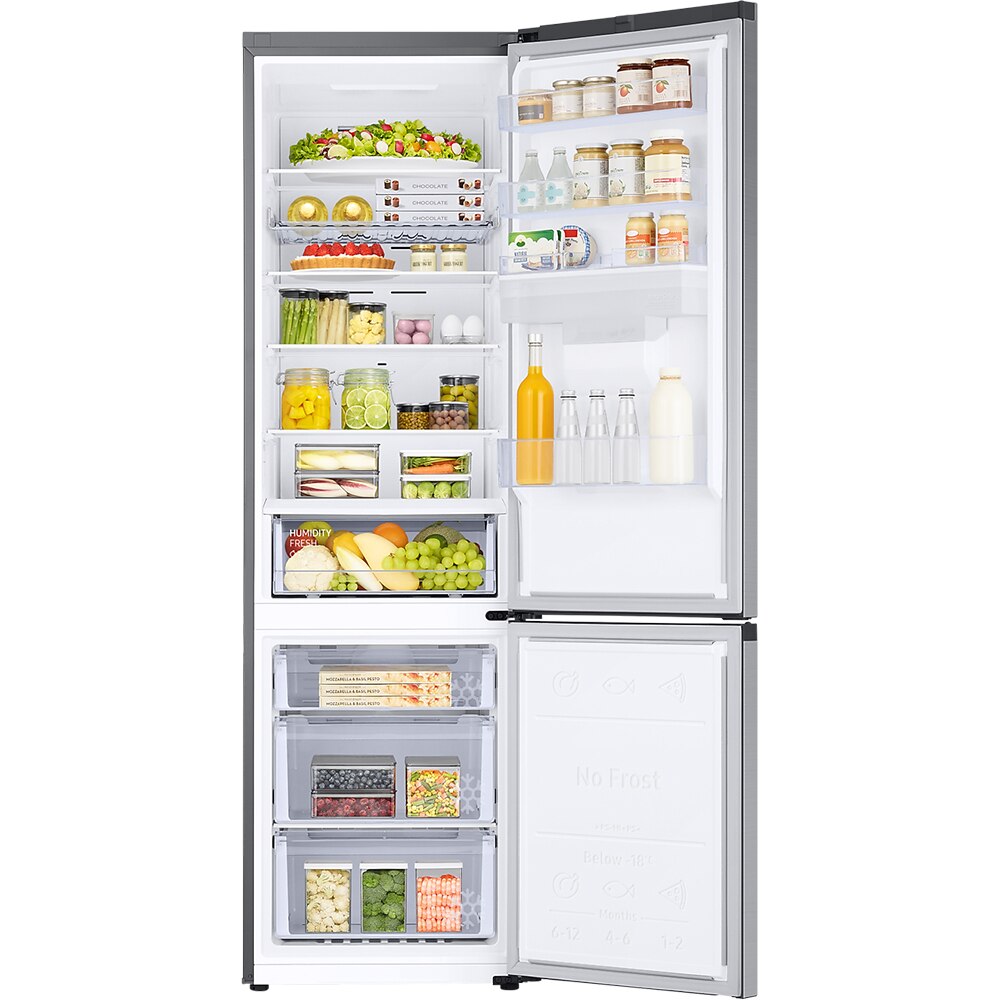 Combina frigorifica SAMSUNG RB38C632ESA/EF, No Frost, 386 l, H 203 cm, Clasa E, Dozator apa, inox