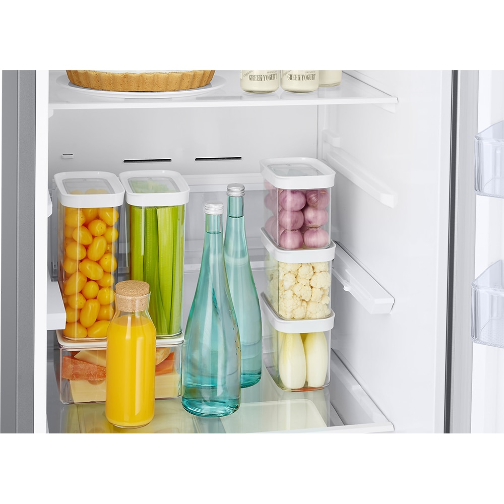 Combina frigorifica SAMSUNG RB38C671DSA/EF, No Frost, 390 l, H 203 cm, Clasa D, All-Around Cooling, argintiu