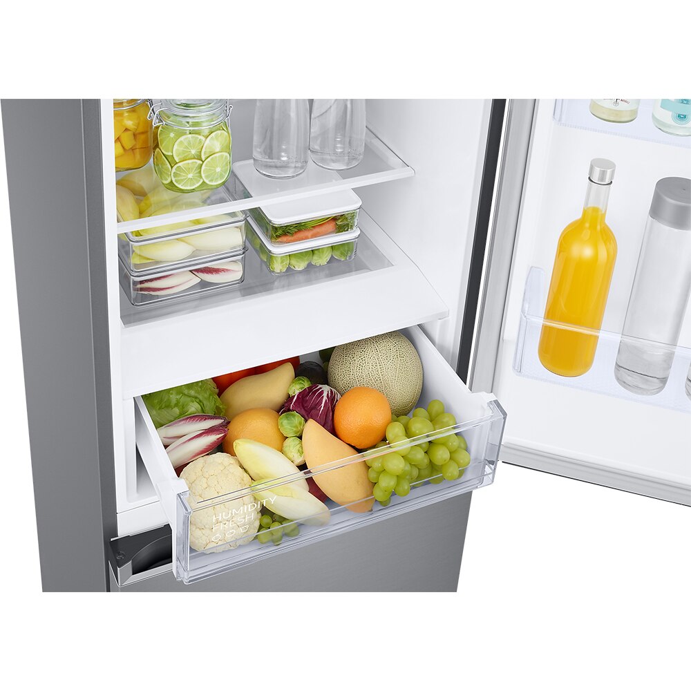 Combina frigorifica SAMSUNG RB38C671DSA/EF, No Frost, 390 l, H 203 cm, Clasa D, All-Around Cooling, argintiu