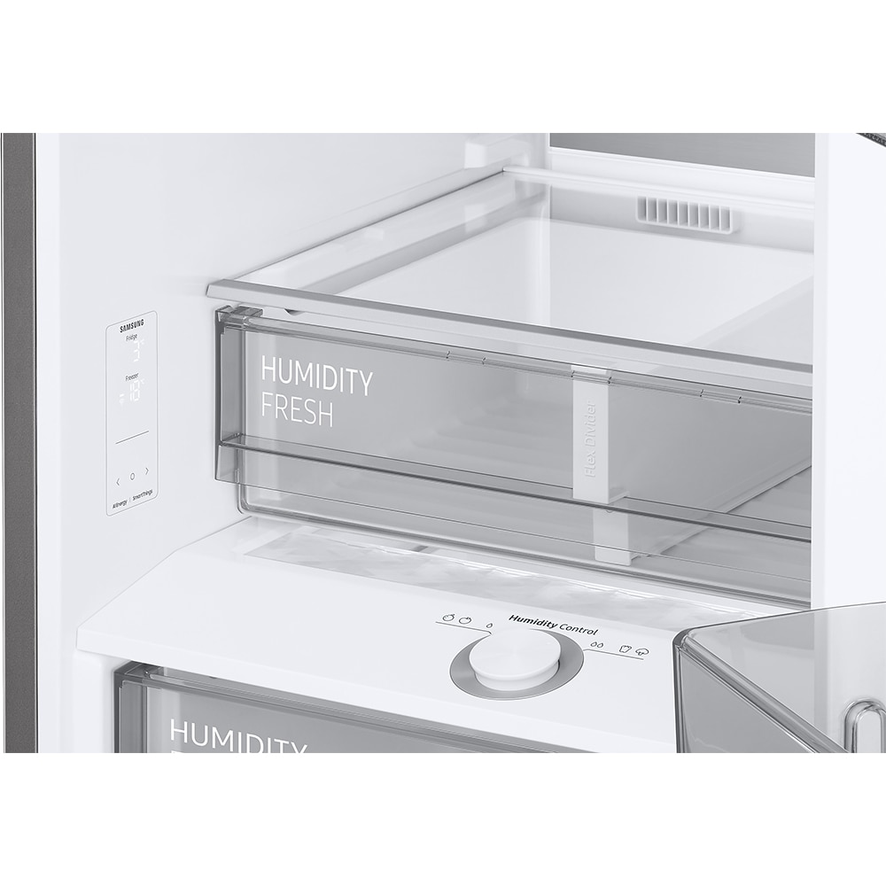 Combina frigorifica SAMSUNG RB38C7AGWS9/EF, No Frost, 387 l, H 203 cm, Clasa A, Wi-Fi, argintiu