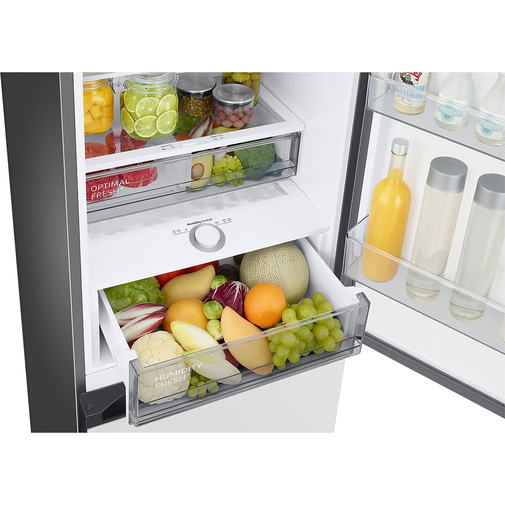 Combina frigorifica SAMSUNG RB38C7B5C12/EF Bespoke, No Frost, 390 l, H 203 cm, Clasa C, Sticla alba