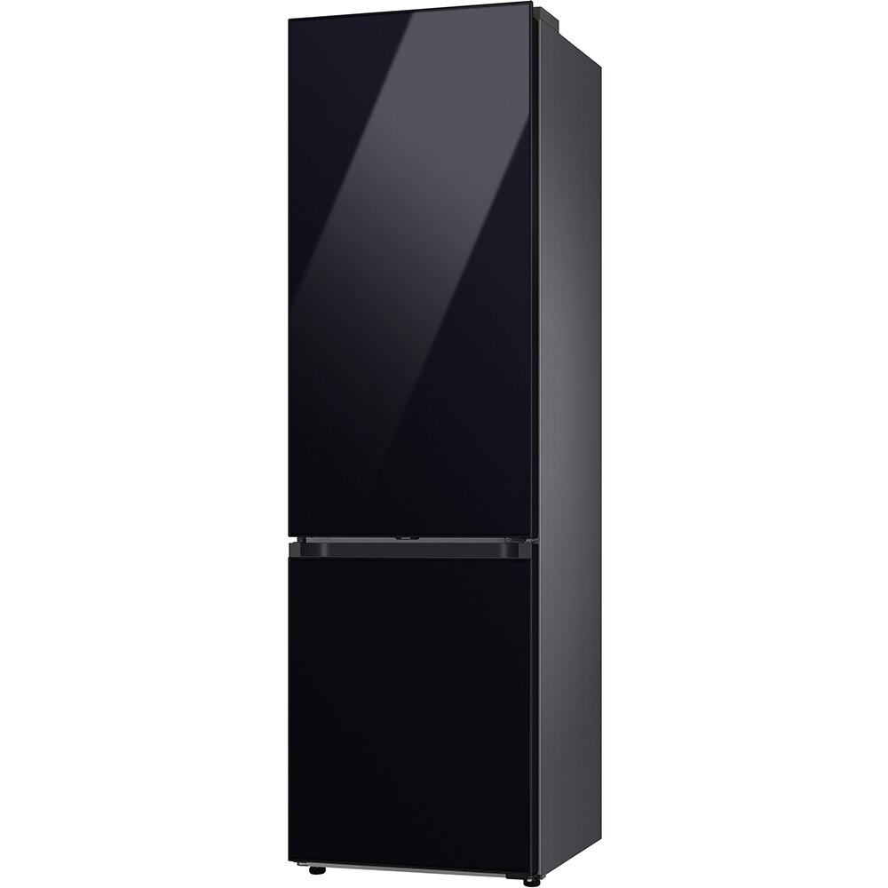 Combina frigorifica SAMSUNG RB38C7B6B22/EF, Bespoke, No Frost, 390 l, H 203 cm, Clasa B, Twin Cooling, Sticla neagra