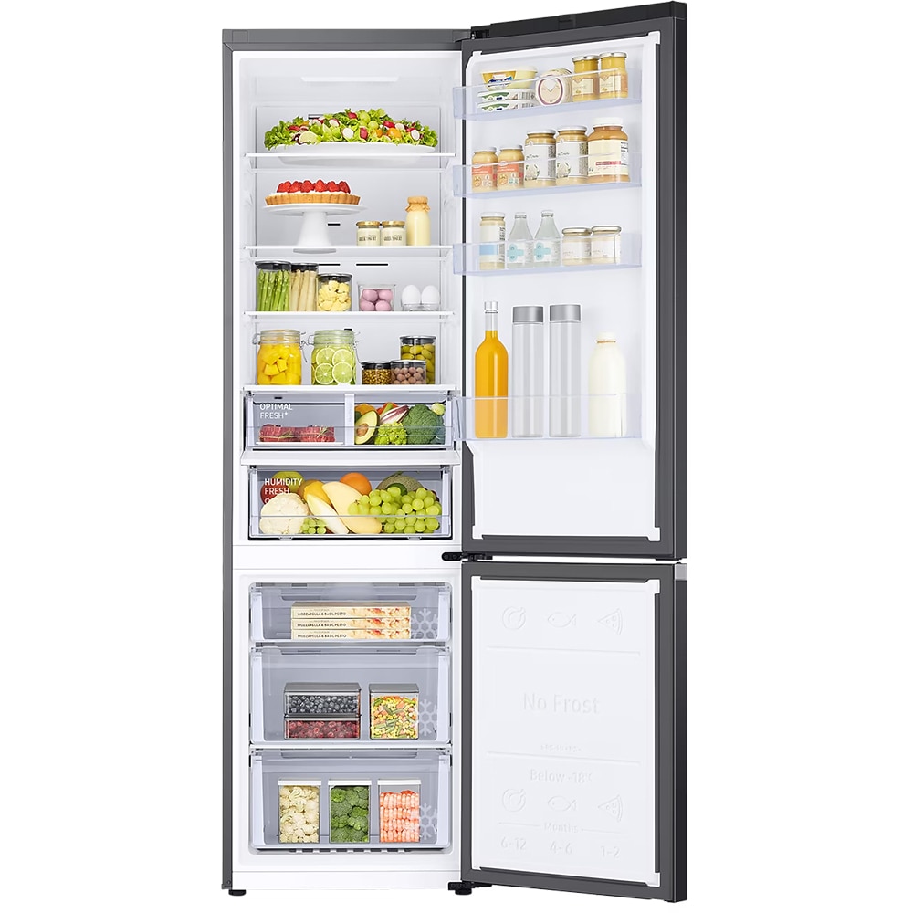 Combina frigorifica SAMSUNG RB38T607BB1/EF, No Frost, 387 l, H 203 cm, Clasa B, Twin Cooling Plus, dark inox