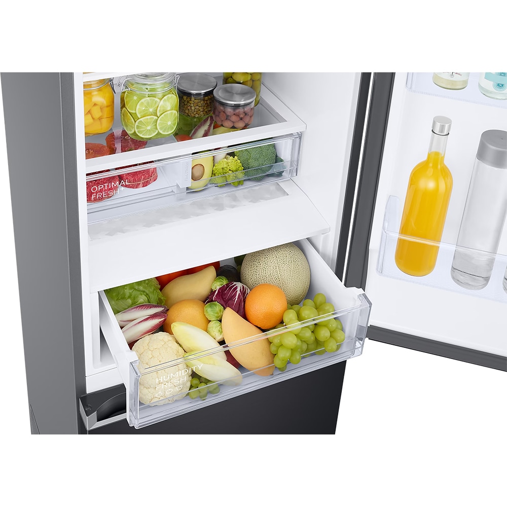 Combina frigorifica SAMSUNG RB38T607BB1/EF, No Frost, 387 l, H 203 cm, Clasa B, Twin Cooling Plus, dark inox