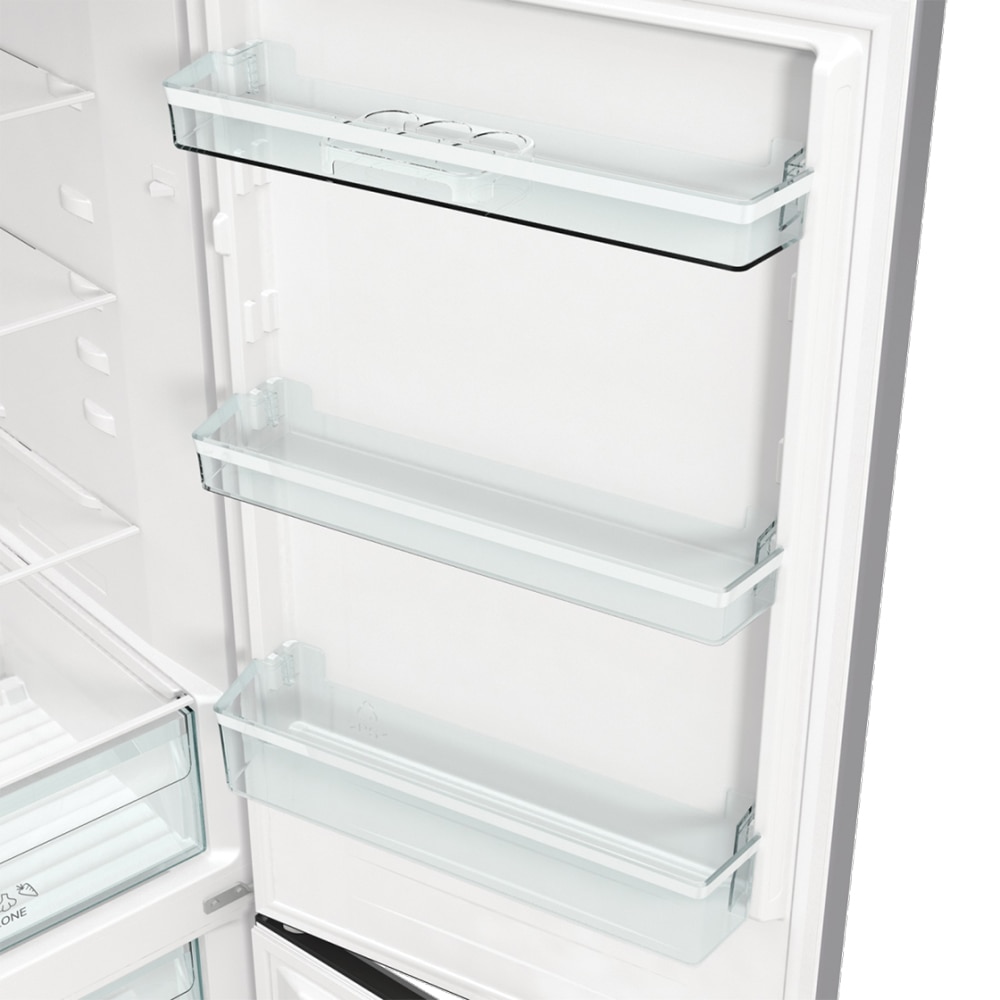 Combina frigorifica GORENJE RK6192ES4, 314 l, H 185 cm, Clasa E, argintiu