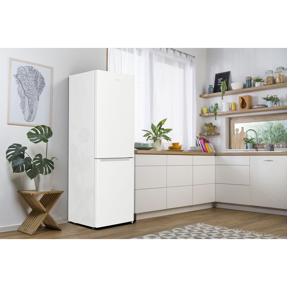 Combina frigorifica GORENJE RK6192EW4, FrostLess, 314 l, H 185 cm, Clasa E, alb