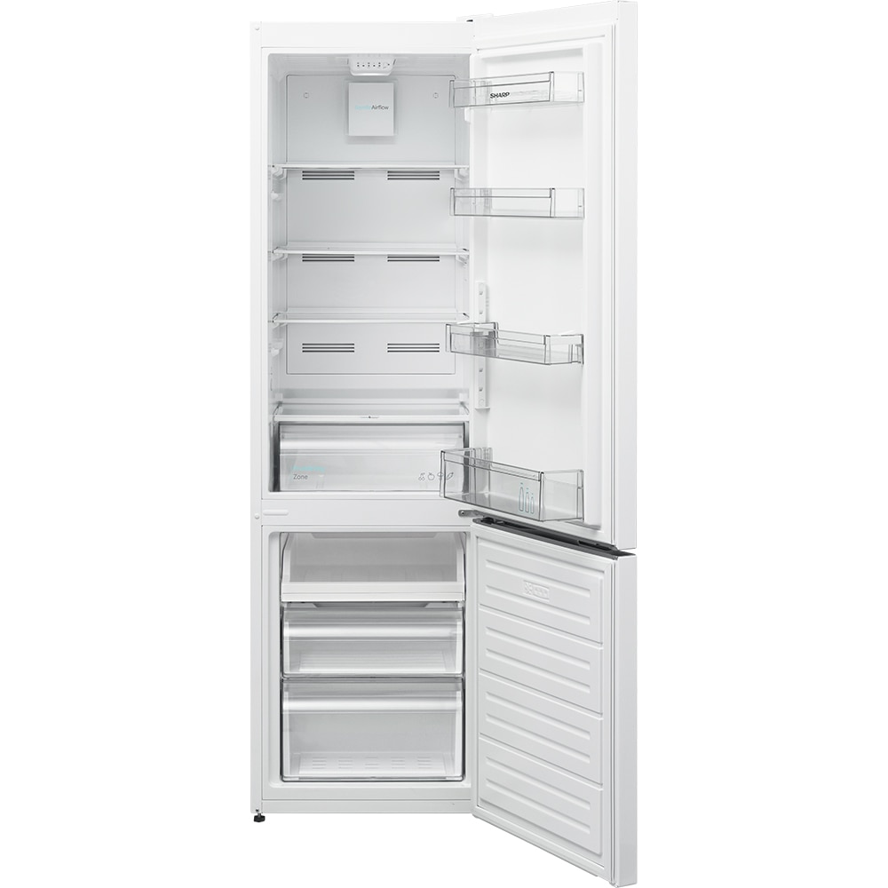Combina frigorifica SHARP SJ-FBA05DTXWE-EU, Advanced No Frost, 270 l, H 180 cm, Clasa E, alb
