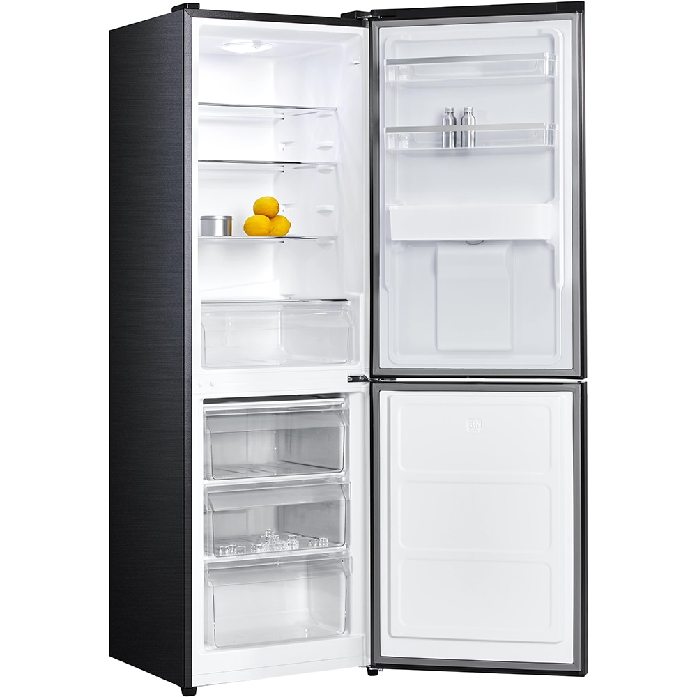 Combina frigorifica VORTEX VK30SDI01S, 296 l, H 185 cm, Clasa E, Dozator apa, dark inox