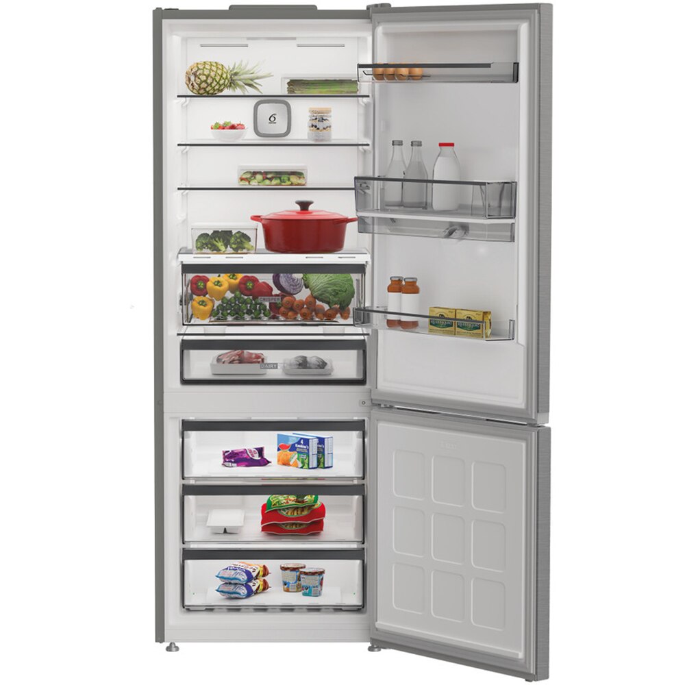 Combina frigorifica WHIRLPOOL WHK2 6493W X5E, No Frost, 490 l, H 192 cm, Clasa D, Dozator apa, inox