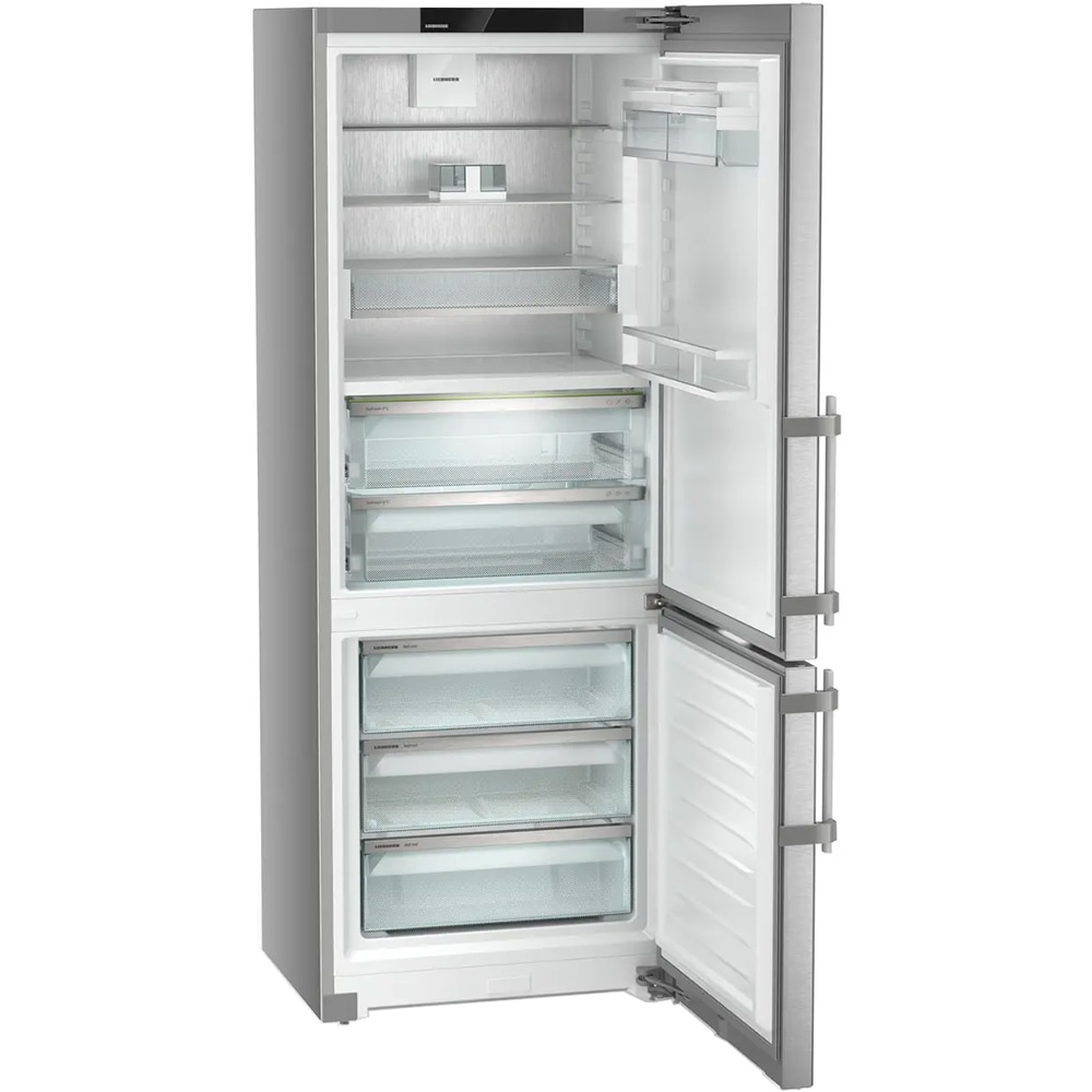 Combina frigorifica LIEBHERR CBNsda 775i Prime, Duo Cooling, 474 l, H 201.5 cm, Clasa A, Wi-Fi, argintiu