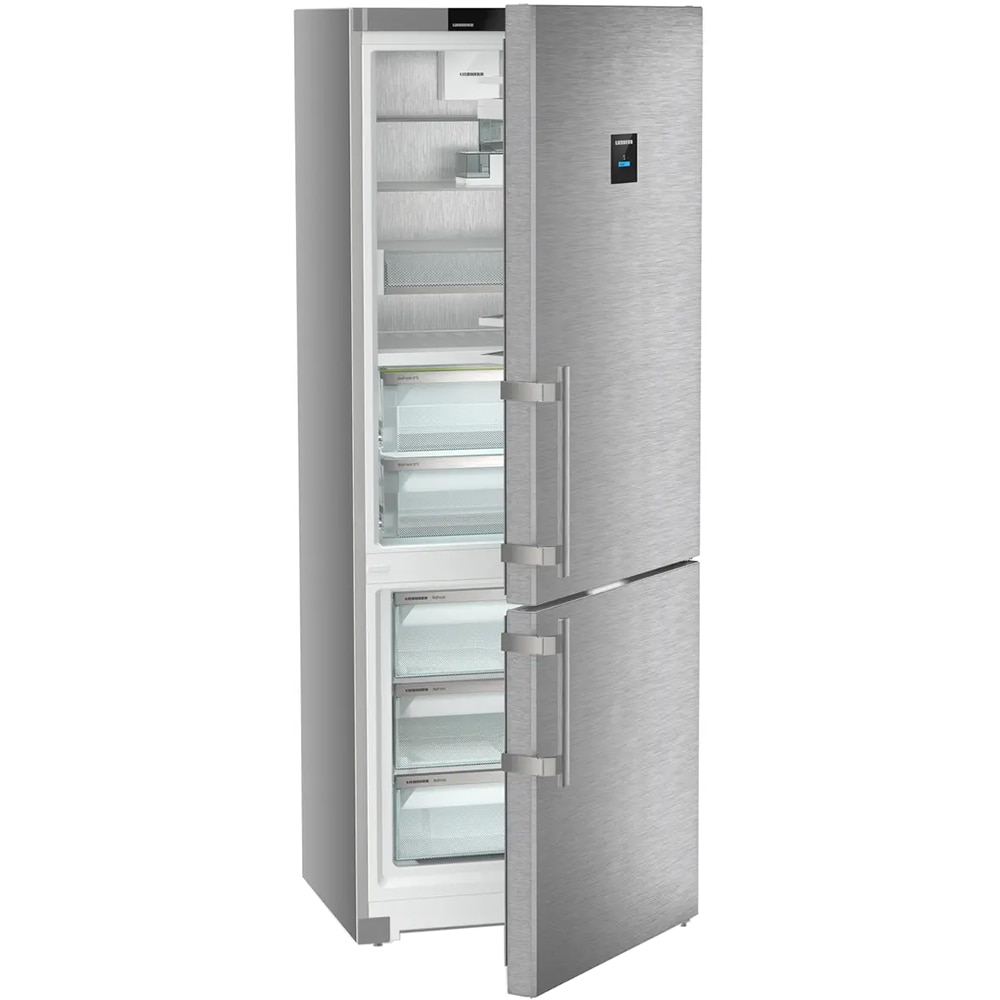 Combina frigorifica LIEBHERR CBNsda 775i Prime, Duo Cooling, 474 l, H 201.5 cm, Clasa A, Wi-Fi, argintiu