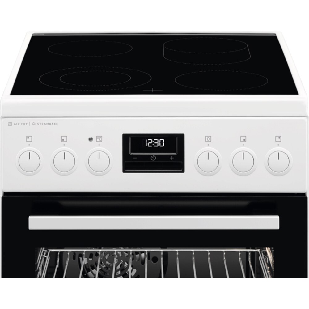 Aragaz AEG CCB56491BW, SteamBake, AirFry, 4 arzatoare, Electric, L 50 cm, Grill, alb